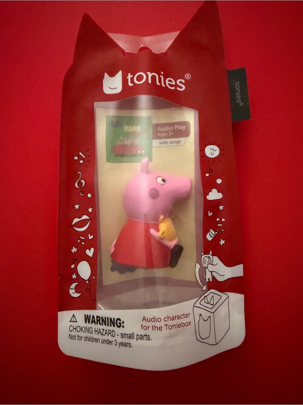Tonies Peppa Pig Audio Character - Pink and Red